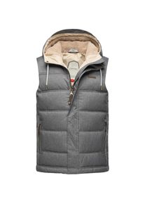 Ragwear Steppweste &raquo;Seto&laquo;, coole Herren Windbreaker Outdoorjacke mit Kapuze grau S (48) Moderne Herren Winterjacke m. gro&szlig;er Kapuze f. den Herbst