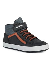 Geox Sneaker &raquo;J GISLI BOY&laquo;, mit Warmfutter bunt 26 schwarz-rostorange High-Top Sneaker mit Klettriegel und Kontrastdetails