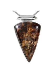 Adelia&acute;s ADELIA&acute;S Kettenanh&auml;nger &raquo;Bronzit 925 Silber Edelstein Anh&auml;nger&laquo;, Steinschmuck ist Naturschmuck bunt Ma&szlig;e : 43 / 24 mm