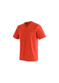 Maier Sports Funktionsshirt &raquo;Wali&laquo;, Herren T-Shirt, Kurzarmshirt f&uuml;r Wandern und Freizeit rot L neonrot Funktionales T-Shirt mit V-Ausschnitt f&uuml;r...