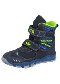 Lico Winterstiefel &raquo;Blinkschuh ""Chill V Blinky""&laquo;, mit Comfortex-Ausstattung bunt 29 navy-lemon Winterlicher Klettboots blinkt beim laufen