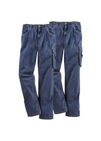 Northern Country Arbeitshose &raquo;Jeans Worker&laquo;, (2 tlg., 2er-Pack, aus 100% Baumwolle), Arbeitjeans mit dehnbarem Bund mit 8 praktischen Taschen blau...