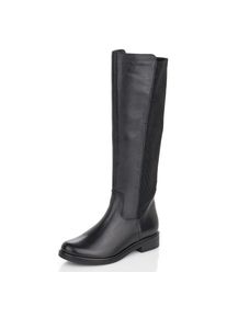 Remonte Stiefel, in klassischer Linie, mit XS-Schaft schwarz 38 Obermaterial aus edlem Leder mit Lederimitat-Stretch kombiniert