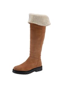 Tommy Jeans Winterstiefel &raquo;WARMLINED LONG BOOT&laquo;, mit umschlagbarem Kragen braun 41 Modischer Stiefel mit einer Schafth&ouml;he von ca. 50 cm