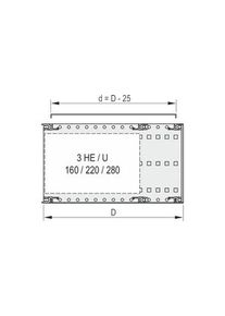 nVent Schroff Abdeckplatte 84 TE - 24560-055