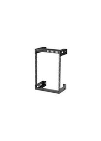 StarTech.com Offenes 2-Pfosten-Rack, 15U, Stahl, 90kg, Schwarz - RK15WALLO