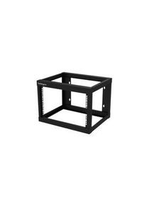 StarTech.com Offenes 2-Pfosten-Rack, 6U, Stahl, 80kg, Schwarz - RK619WALLO