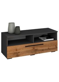 Mid.you Lowboard , Anthrazit, Honigeiche , Metall , 95x39x40 cm , stehend , Wohnzimmer, TV M&ouml;bel, Lowboards, Lowboards stehend