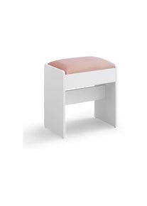 VASAGLE, VASAGLE Hocker &raquo;Mitteldichte Holzfaserplatte (MDF)/Spanplatte&laquo;, wei&szlig;, B/H/T: 45 cm x 45 cm