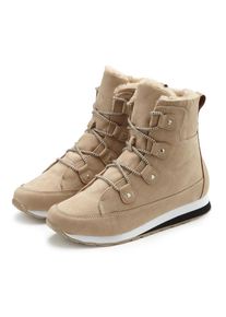 Vivance, Unisex, Stiefelette mit Warmfutter, Winterstiefel, Stiefel, Boots VEGAN, beige, 40, Mit kuscheligem Warmfutter - besonders bequem & 