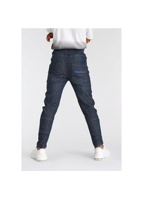 Chiemsee, Unisex, Schlupfjeans &raquo;, Stretch-Jeans f&uuml;r Unisex&laquo; schmale Beinform, Used-Waschung, niedrige Leibh&ouml;he, schwarz, denim, 158, N-Gr, Etwas 