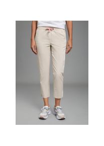 Laura Scott, Unisex, Chinohose Karottenhose, aus Baumwolle und Elasthan, mit Leistentaschen, beige, 46, N-Gr, Karottenhose aus Baumwolle und Elasthan 