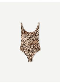 Bershka Body Damen Gr&ouml;&szlig;e M brokat / cappuccino / schwarz