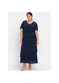sheego, Unisex, Cocktailkleid &raquo;Abendkleid&laquo;, marine, 52, Normalgr&ouml;ssen, im Lagenlook