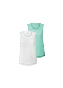 Tchibo - 2 tops de sport - taille: S - vert/blanc