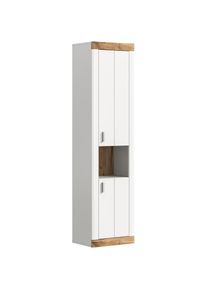 Welltime, Welltime Hochschrank &raquo;Landsby, Breite 45cm, 2 T&uuml;ren (T&uuml;ranschlag wechselbar), 2 Einlegeb&ouml;den&laquo; 1 Stk. tlg. H&auml;ngeschrank, Wandschrank, 