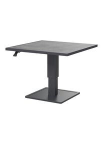 Ambia Garden Loungetisch , Dunkelgrau , Metall, Glas , quadratisch , eckig , 90x67x90 cm , h&ouml;henverstellbar , Gartenm&ouml;bel, Loungem&ouml;bel, Lounge-Serien