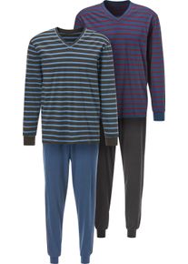 Herren Schlafanz&uuml;ge graphit + jeansblau
