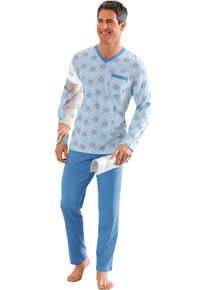 Herren Schlafanz&uuml;ge blau + bordeaux