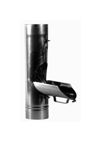 Wellker Fallrohr-Wasserklappe Zink Regenwasserklappe, 100 mm