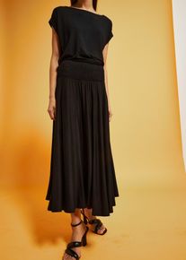 Jersey-Rock aus flie&szlig;ender Viskose in schwarz, Gr&ouml;sse 48/50 (XL), bonprix