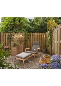 Tchibo - Fauteuil de jardin confortable avec dossier haut - beige/marron