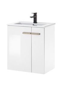 Home Affaire, Home Affaire &raquo;SOLiD, Unterschrank inkl. Waschbecken, Badschrank mit Holzgriffe&laquo; in zwei Farben verf&uuml;gbar, inkl. Waschbecken, Breite 60 