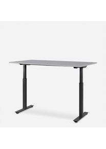 Jelmoli &raquo;WRK21 Schreibtisch Smart 100 x 60 cm, H&ouml;henverstellbar, Grau Uni / Schwarz&laquo; (), grau, B/H/T: 60 cm x 117 cm x 100 cm