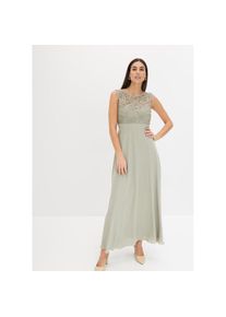 bonprix, Unisex, bonprix Maxikleid &raquo;Maxikleid mit Spitze&laquo; f&uuml;r festliche Anl&auml;sse, vollst&auml;ndig gef&uuml;ttert, taillierte Passform, seegras (l&auml;nge: regul&auml;r),
