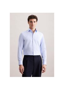 Seidensticker, Herren, Seidensticker Businesshemd &raquo;Schwarze Rose&laquo; X-Slim 1/1 Kentkragen Gestreift, mittelblau, XL (43), normale &Auml;rmell&auml;ngen, Passform: