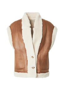 MUNTHE Weste 'BIKALY' Damen Gr&ouml;&szlig;e S creme / camel