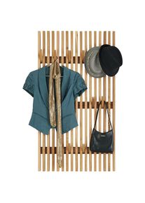 Linea Natura Garderobenpaneel , Eichefarben , Holz , Eiche , massiv , 66x120x5.5 cm , Aufh&auml;ngem&ouml;glichkeit , Garderobe, Garderobenpaneele, Garderobenpaneele