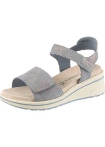 Caprice Damen Sandalette mit waschbarer Innensohle eisblau-gemustert
