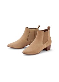 Tchibo - Stiefelette aus Veloursleder - Damen - Gr. 42 - beige
