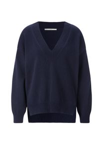 LANIUS Damen-Strickpullover V-Ausschnitt Navy 38
