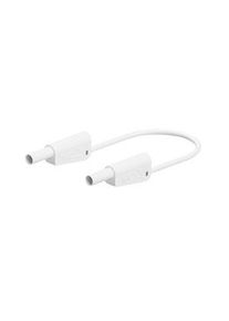 St&auml;ubli Electrical Connectors Messleitung mit starrer Isolierh&uuml;lse, Zink-Kupfer / Vergoldet, 1.5m, 1kV, 32A, 2.5mm&sup2;, PVC, Weiss - 66.2015-15029