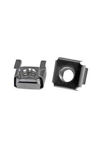 StarTech.com K&auml;figmuttern, Packung mit 50 St&uuml;ck, M6, 13mm, Vernickelter Stahl - CABCAGENUTS6