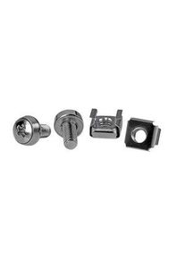 StarTech.com Schrauben und K&auml;figmuttern, Packung mit 50 St&uuml;ck, M6, 12mm, Vernickelter Stahl - CABSCREWM6