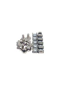 StarTech.com Schrauben und K&auml;figmuttern, Packung mit 100 St&uuml;ck, M6, 12mm, Vernickelter Stahl - CABSCREWM62