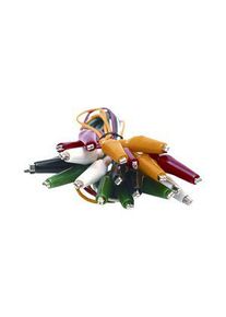Mueller Electric Co Multi-Color Insulated Alligator Lead Set, 7A, Alligator Clip / Alligator Clip, 460mm, Black, Green, Red, White, Yellow 10pcs 300V 