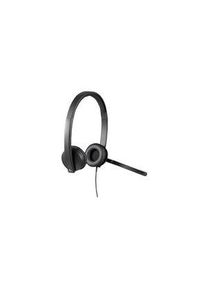 Logitech Headset, H570e, Stereo, On-Ear, 18kHz, USB, Schwarz - 981-000575