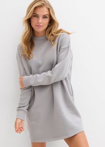 Robe sweat 100% coton en gris, Taille 36/38 (S), 100% coton, Couleur/Motif: gris ombr&eacute; imprim&eacute;, bonprix