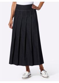 WITT Damen Jeansrock in Bahnenform, dark blue, Gr&ouml;&szlig;e 56, 81% Baumwolle, 17% Polyester, 2% Elasthan