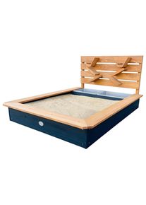 Sandkasten , Anthrazit, Braun , Holz , Hemlocktanne , 114.5x58.5x91.5 cm , unisex , FSC 100% , hoher Rand, Sitzfl&auml;che , Freizeit & Co, Outdoor-Spielzeug, Sandk&auml;sten