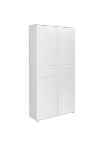 Xora Mehrzweckschrank , Anthrazit, Kaschmir , Holzwerkstoff , 8 F&auml;cher , 2 Schublade(n) Schubladen , 100x200x37 cm , stehend , Garderobe, Garderobenschr&auml;nke