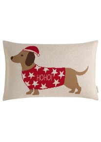 Tom Tailor HOME, Tom Tailor HOME Dekokissen &raquo;Dachshund&laquo; aus Baumwolle, rot, Obermaterial: 100% Baumwolle, 1 Stk.