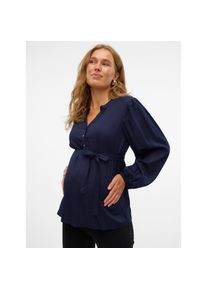 MAMALICIOUS, Unisex, Umstandsshirt &raquo;MLMERCY LIA L/S WO TOP 2F NOOS&laquo;, navy blazer, XS, Langarm f&uuml;r komfortable Bedeckung w&auml;hrend der Schwangerschaft