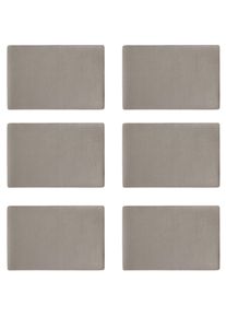zeller Present, Platzset Kunstleder, metallic, 30x45 cm, taupe, 6 Stk.