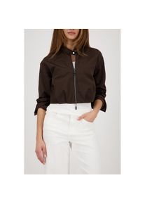 monari, Unisex, Blouson &raquo;Jacke Nylon&laquo; ohne Kapuze Regular fit mit Stehkragen, dk chocolate, 42, Elegante Kurzjacke von monari