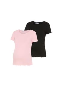 Neun Monate, Unisex, Umstandsshirt &raquo;2er Pack Schwangerschafts-Shirts&laquo; Packung, 2, 2 tlg. T-Shirts f&uuml;r Schwangerschaft und danach, rosa, schwarz, 40/42